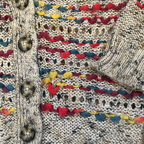 KENSIE PIECES Marled Cardigan w/Space Dyed Trim - S - Picture 7 of 8